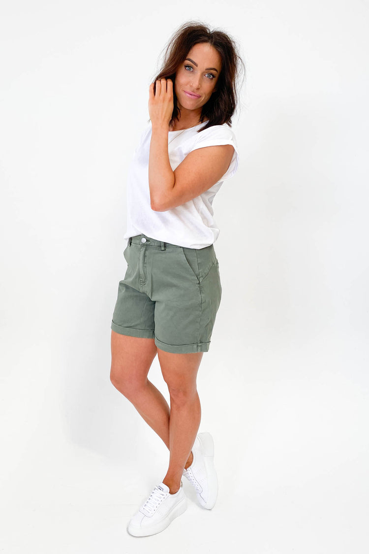 Khaki shorts nz sale