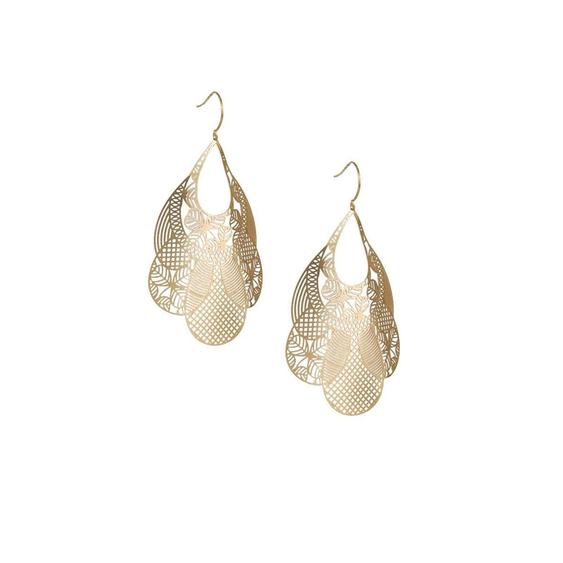 Tiger Tree Cancun Earring Gold Shine On NZ