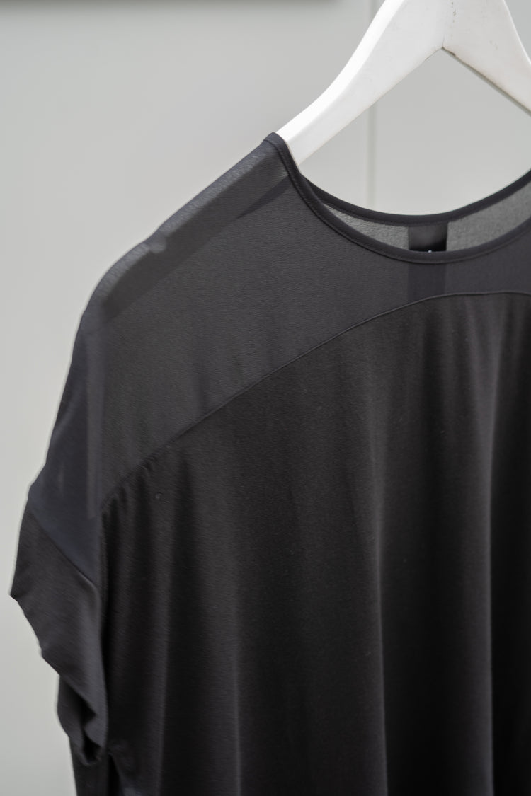 Black sheer sale overlay top