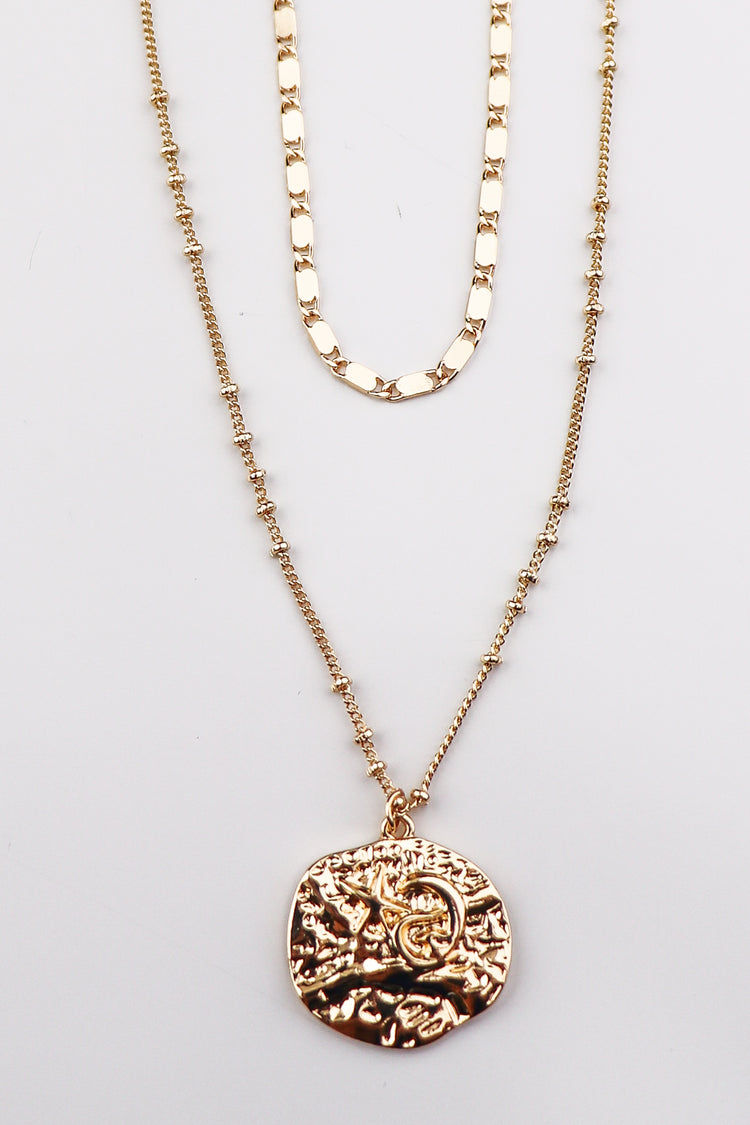SACRED COIN COLLECTION - Double Sacred Coin Necklace in Gold - SC004G