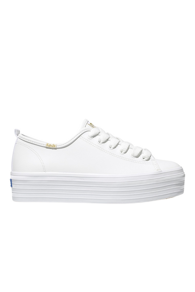 Keds Triple Up Leather Sneaker White | Shine On NZ