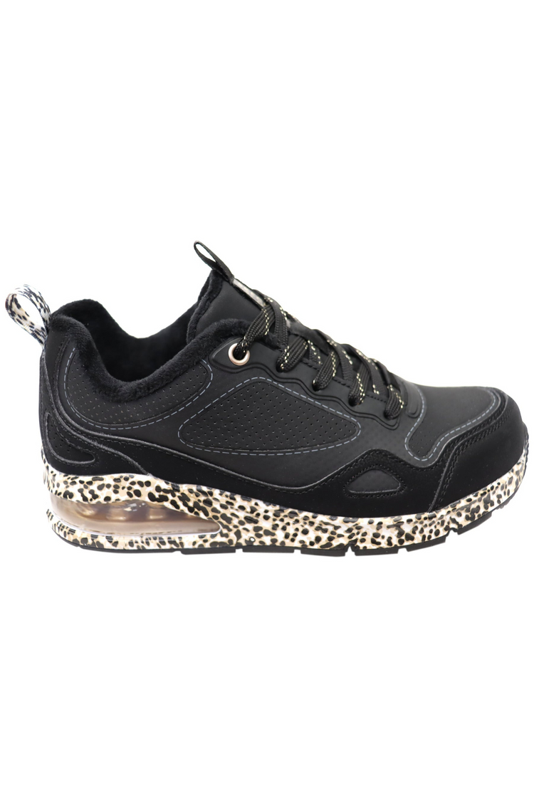 Skechers Uno Black Leopard Sneakers | On NZ