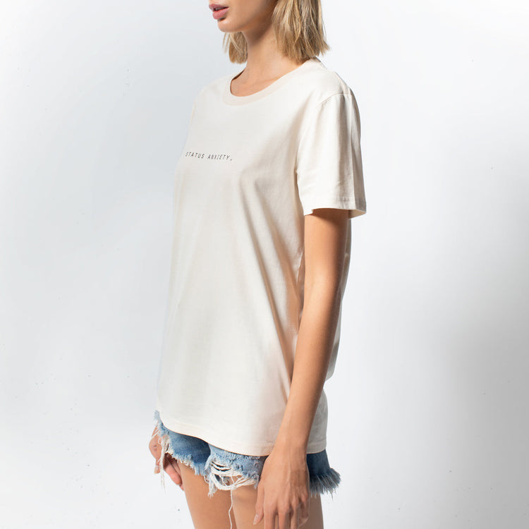 Womens Everyday Organic Logo Tee White, Assembly Label NZ – Assembly Label
