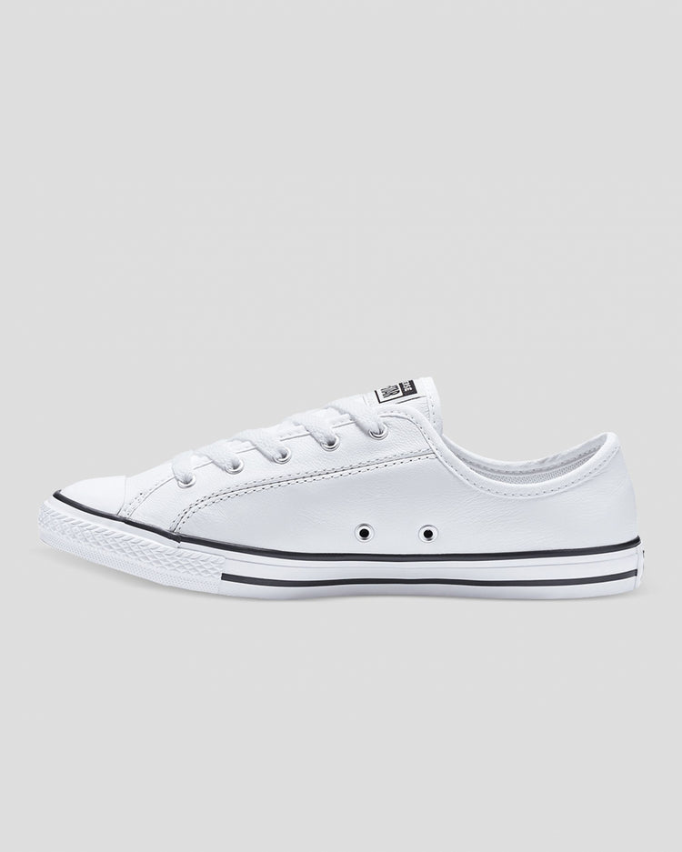 lid Wens Terugbetaling Converse Chuck Taylor Dainty Leather Low White | Shine On NZ